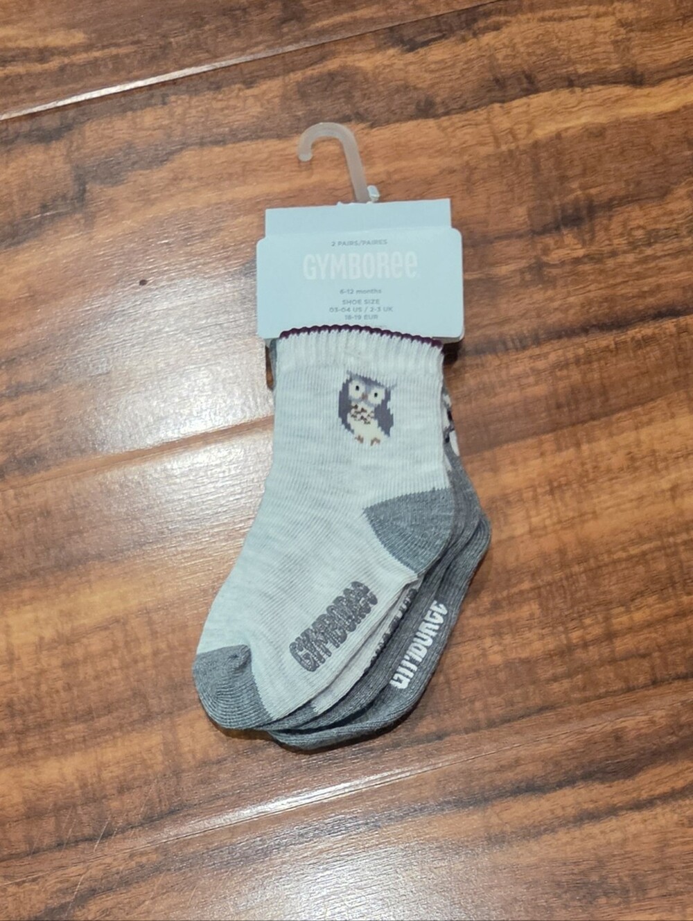 Gymboree NWT 6-12 Months Gray Sweater Romper, Owl Bodysuit & 2-pack Socks - Picture 12 of 13